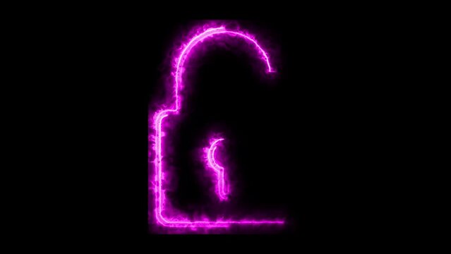 Lock icon animation neon sine