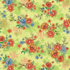 seamless pattern with flowers