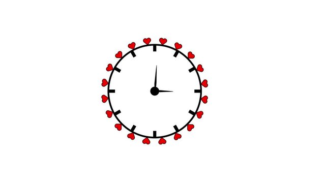 abstrack fast clock icon animation white,blue,green background