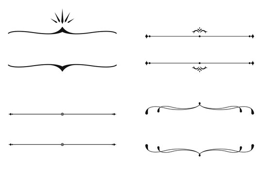 Vintage line frame collection transparent png