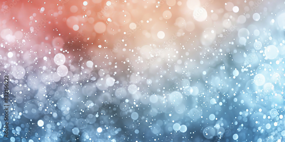 Poster abstract bokeh light background with soft blue and orange tones creating a dreamy and ethereal atmos