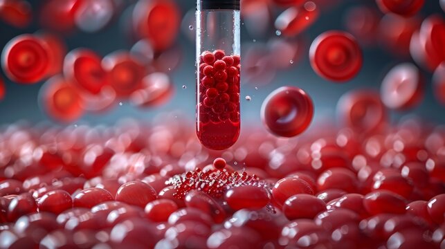 World diabetes day, National American diabetic awareness month concept with blood drop examination tool kit 