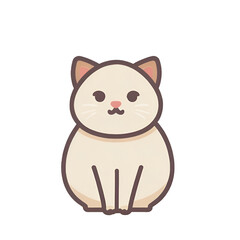 Cat transparent, cute cat, simple icon, can be used conveniently and easily.