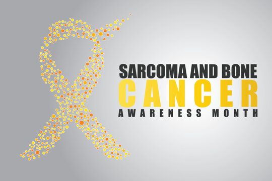 Sarcoma and Bone Cancer Awareness Month background, banner, poster and card design template celebrated in july.