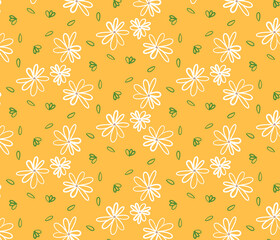 A pattern of flowers and leaf