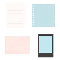 Printable memo pad png sticker set