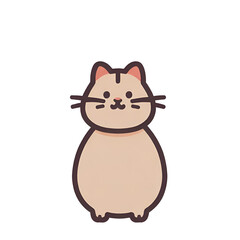 Cat transparent, cute cat, simple icon, can be used conveniently and easily.