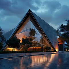Architectural creations incorporating triangular shapes for a modern look.