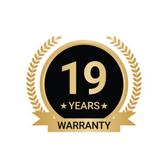 19 Years Warranty vector, 19 Years Warranty Logo