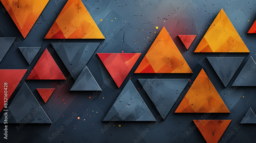 Poster Upgrade your presentation with sleek triangle design and abstract patterns