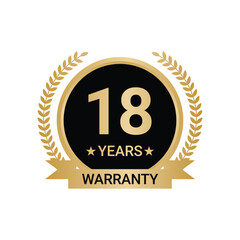 18 Years Warranty vector, 18 Years Warranty Logo