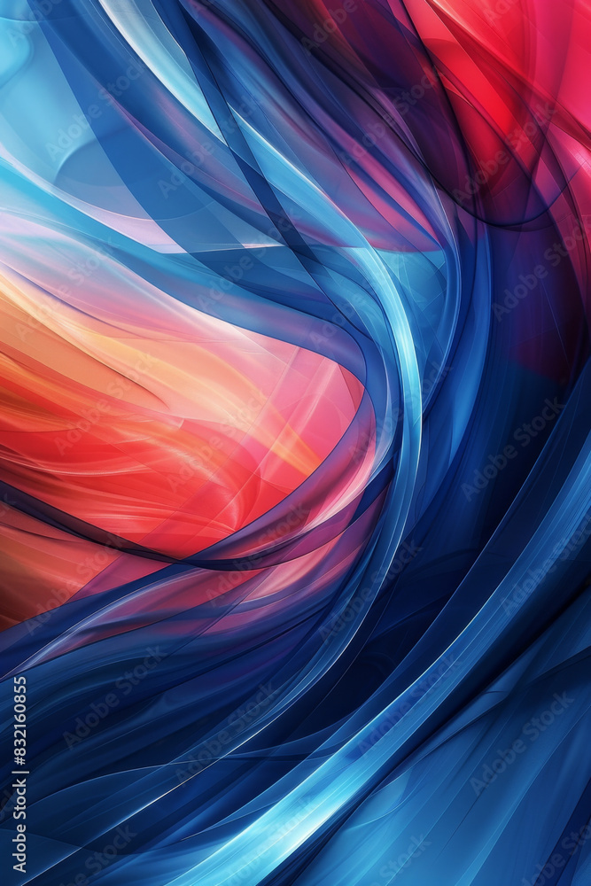 Poster vibrant blue and red abstract background for modern design projects with captivating visual appeal.