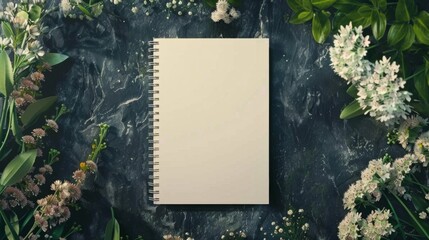 Notebook, notepad background illustratiion generated by ai