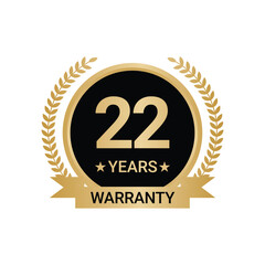 22 Years Warranty vector, 22 Years Warranty Logo