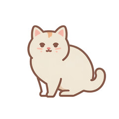 Cat transparent, cute cat, simple icon, can be used conveniently and easily.
