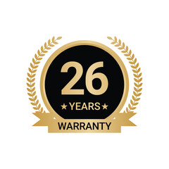 26 Years Warranty vector, 26 Years Warranty Logo