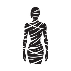 Ancient Egyptian inspired mummy silhouette for versatile use - mummy illustration
