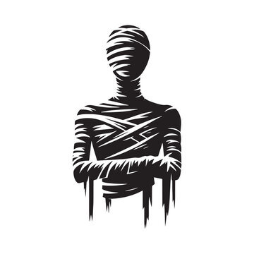 recommend clip art: Creepy mummy silhouette for versatile and creative projects - minimalist mummy vector
                    