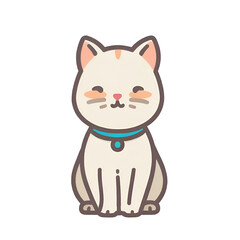 Cat transparent, cute cat, simple icon, can be used conveniently and easily.