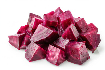 a pile of beets on a white surface