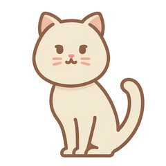 Cat transparent, cute cat, simple icon, can be used conveniently and easily.