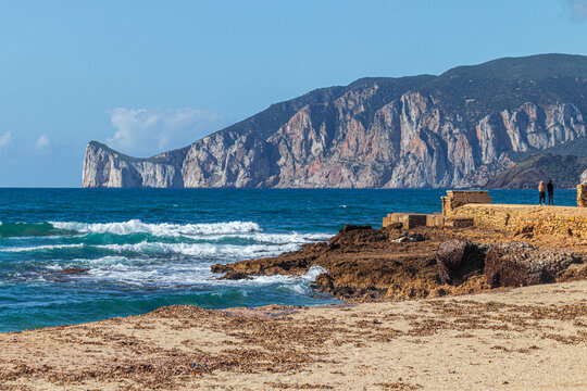 Rocky cliffs on the South West Sardinia coast