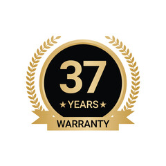 37 Years Warranty vector, 37 Years Warranty Logo