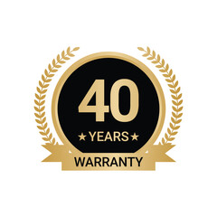 40 Years Warranty vector, 40 Years Warranty Logo