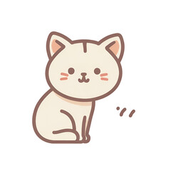 Cat transparent, cute cat, simple icon, can be used conveniently and easily.