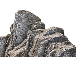cliff rock isolated on white