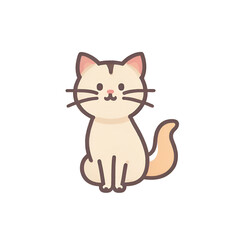 Cat transparent, cute cat, simple icon, can be used conveniently and easily.