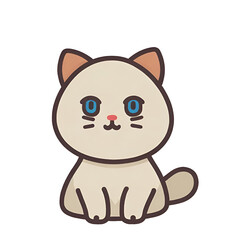 Cat transparent, cute cat, simple icon, can be used conveniently and easily.