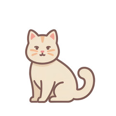 Cat transparent, cute cat, simple icon, can be used conveniently and easily.
