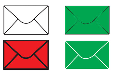 Email or envelope symbol. Isolated on transperant background.