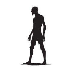 Looming Zombie Silhouette - Minimallest Zombie Vector
