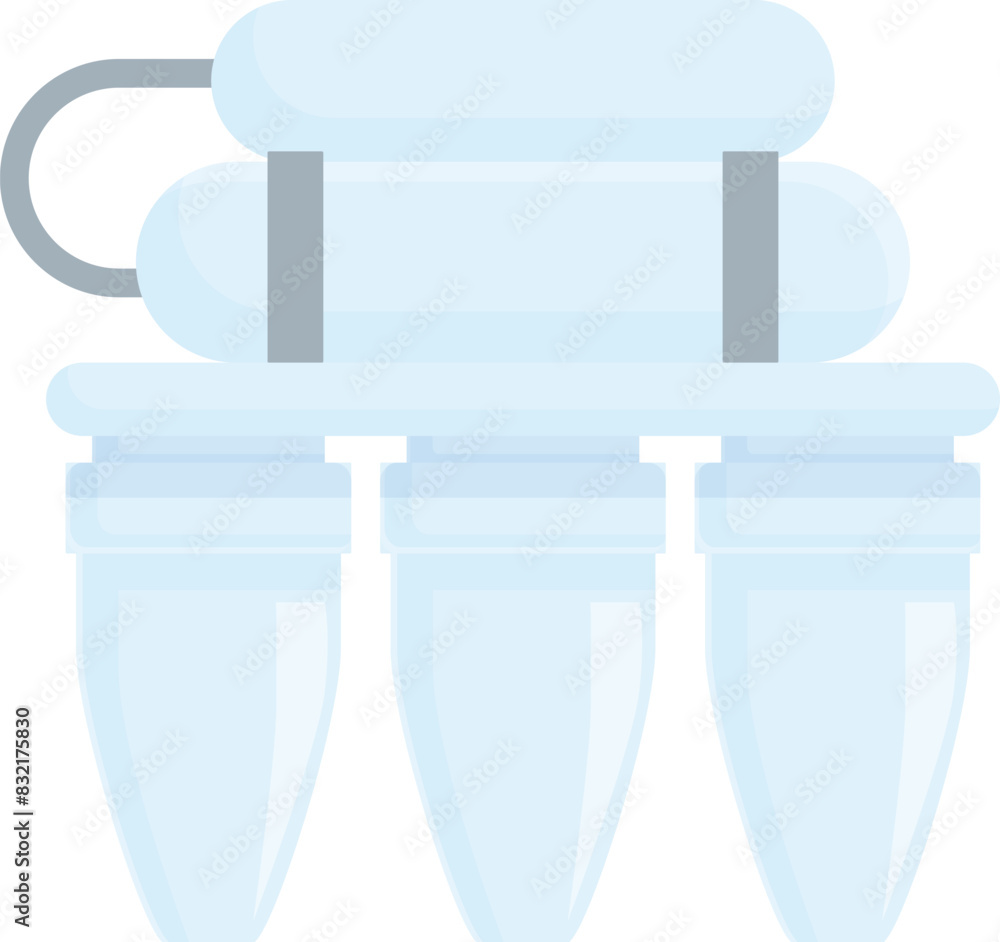 Poster flat vector design of a lab rack with four test tubes