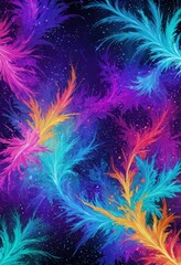 Abstract Colorful Feathers