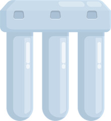 Clean flat design vector illustration of a blue recycling bin