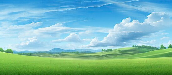 Obraz premium art rural landscape field and grass. Creative banner. Copyspace image