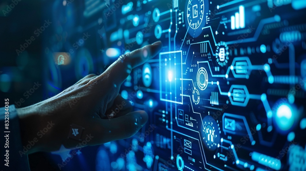 Poster digital transformation change management, internet of things (iot), new technology bigdata and busin