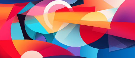 Obraz premium Vibrant Abstract Shapes Composition