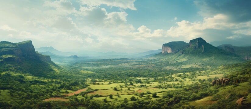 Deccan plateau at it best. Creative banner. Copyspace image
