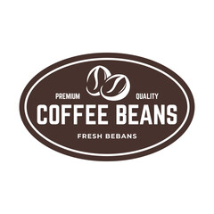 Coffee beans or coffee shop logo vector design template