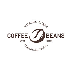 Coffee beans or coffee shop logo vector design template