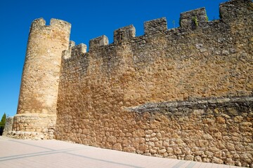 Wall and tower in El Burgo de Osma, Castilla Leon in Spain
