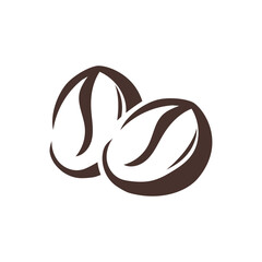Coffee beans icon vector design template.