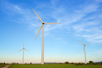 Fototapeta premium Wind turbine generators for green electricity production