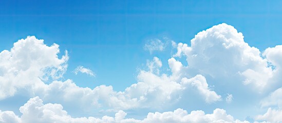 The white cloud in the sky background. Creative banner. Copyspace image