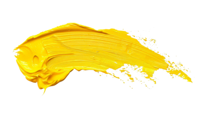 Yellow stroke of paint
