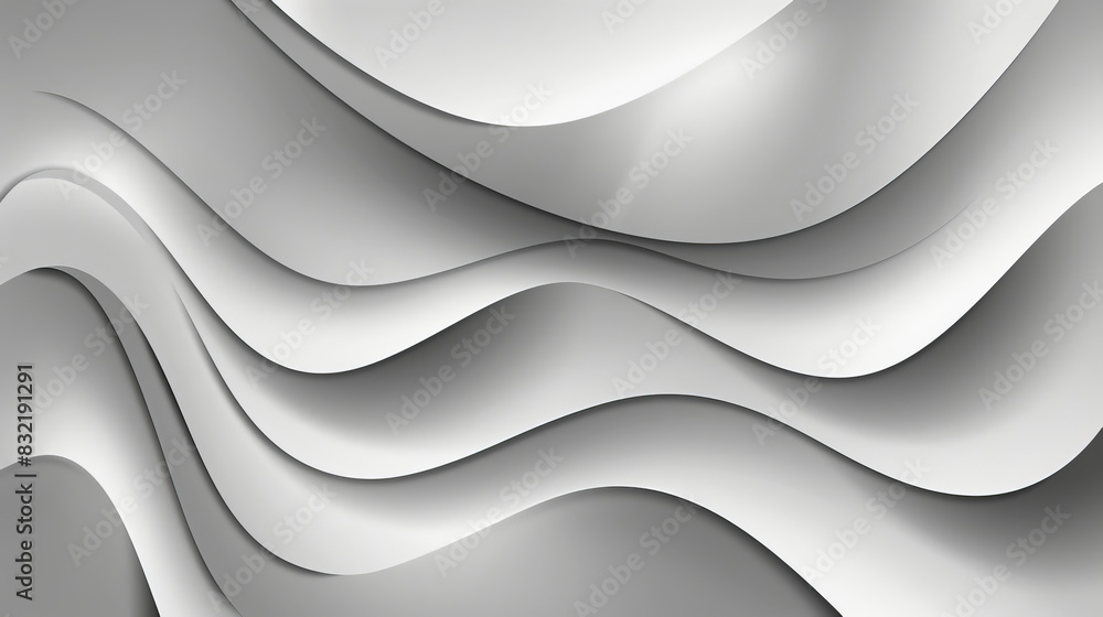 Poster abstract grey gradient waves on smooth background